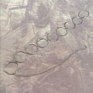 Silver circle chain belt